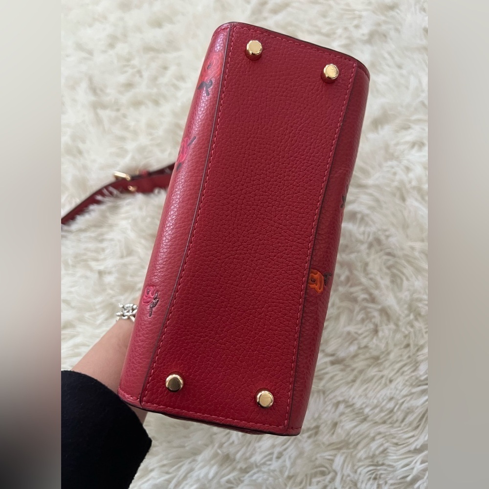 Coach Peony Print Morgan Top Handle Satchel - Picture 7 of 11